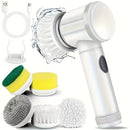 Escova De Limpeza Elétrica SpinClean 5 em 1 - Prática e Sem Esforço!