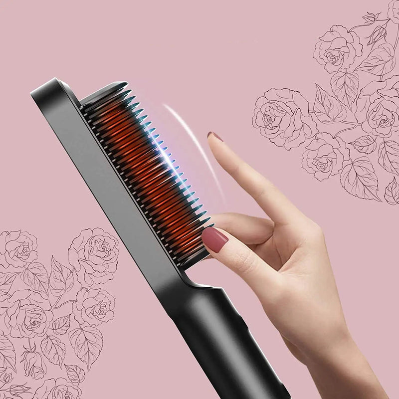Escova Alisadora 3 em 1 StyleEase – Praticidade e Estilo!