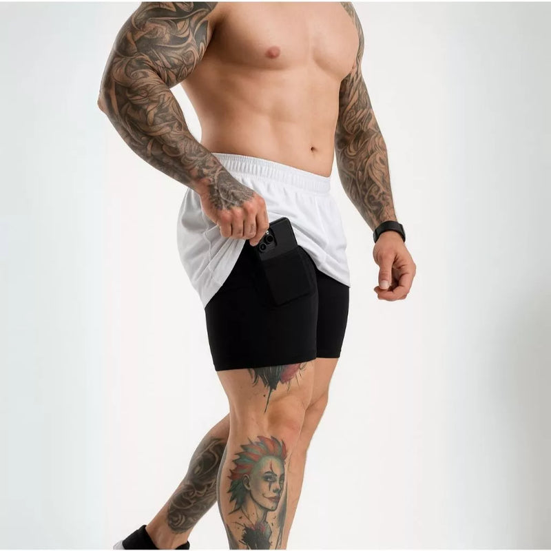 KIT 2 Shorts 2 em 1 - Conforto e Performance!