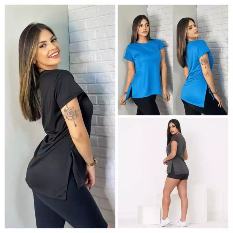 Kit 3 Blusas Femininas Dry Fit - Conforto, Estilo e Performance!