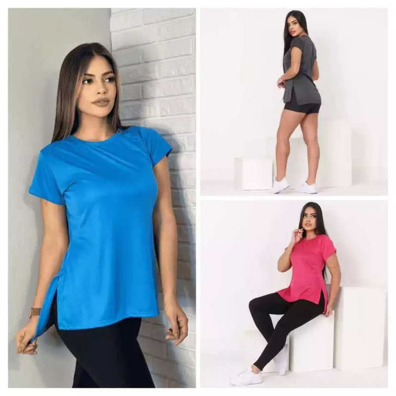 Kit 3 Blusas Femininas Dry Fit - Conforto, Estilo e Performance!